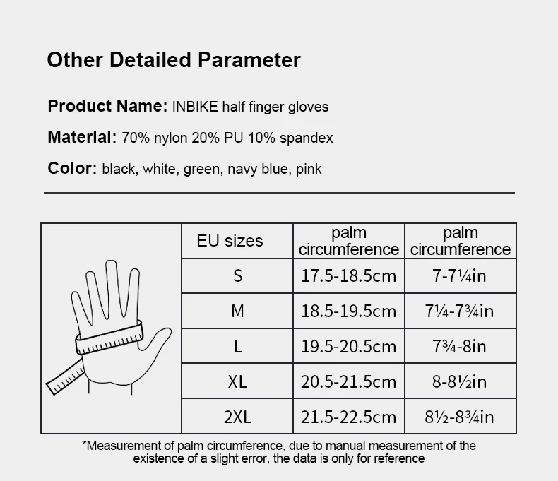 INBIKE Fahrradhandschuhe Halbfinger Sommer Unisex Stoßdämpfend Atmungsaktiv Outdoor Sport Straße Mountainbike Zubehör – Detail 3