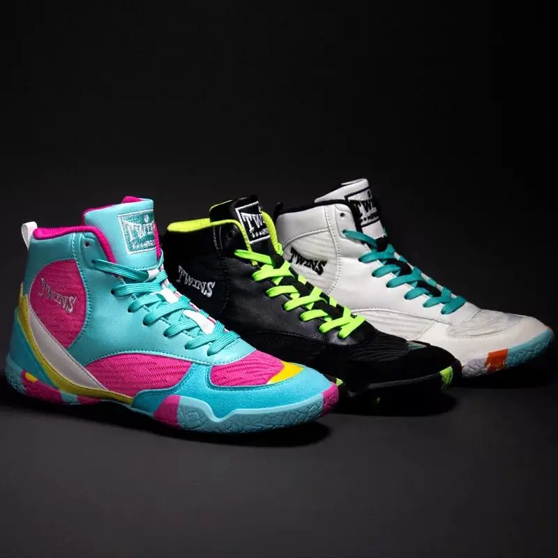 Professional Unisex Boxing Shoes Breathable Wearable Anti-slip Wrestling Shoes Fighting Sports Fitness Training