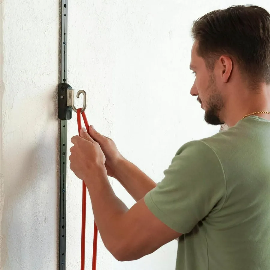 Space Saver Gym Resistance Bands Exercise Equipment for at Home Fitness Workout | Resistance Band Wall Anchor for Kinetic Bands