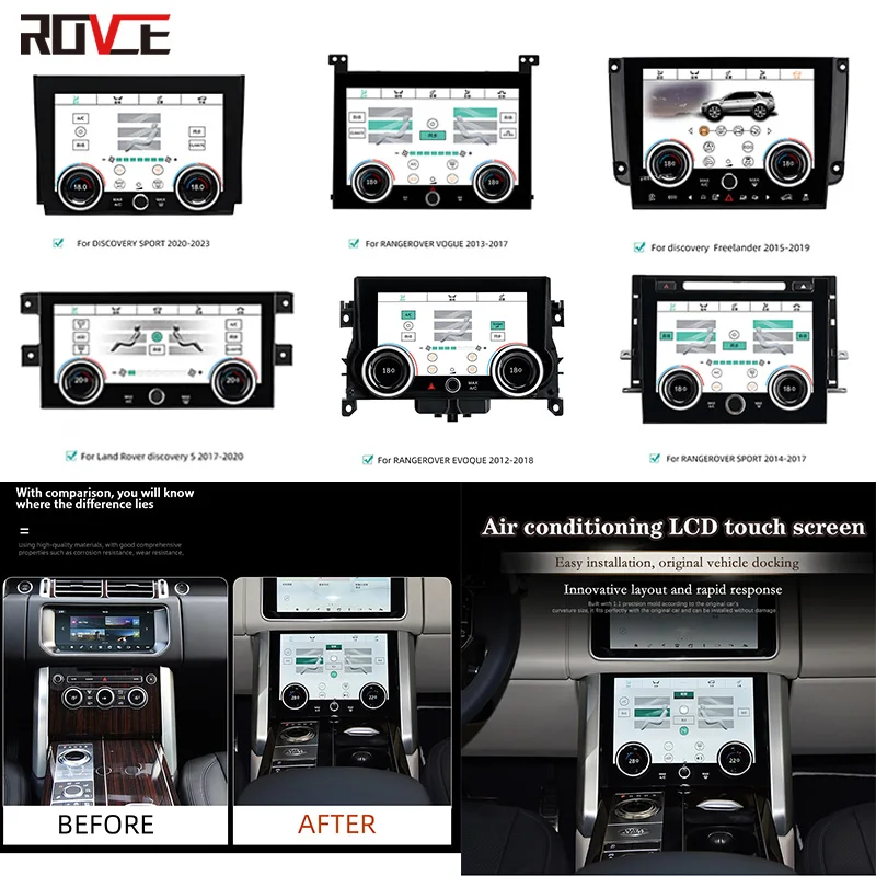 ROVCE Air Conditioning Board Android Car Radio For Land Rover Range ...