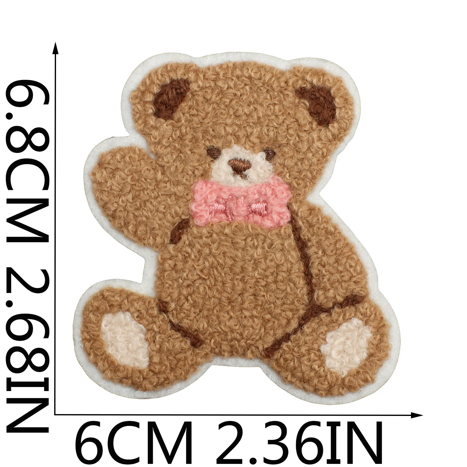 Toppe ricamate a forma di orso, toppa con orsetto di peluche