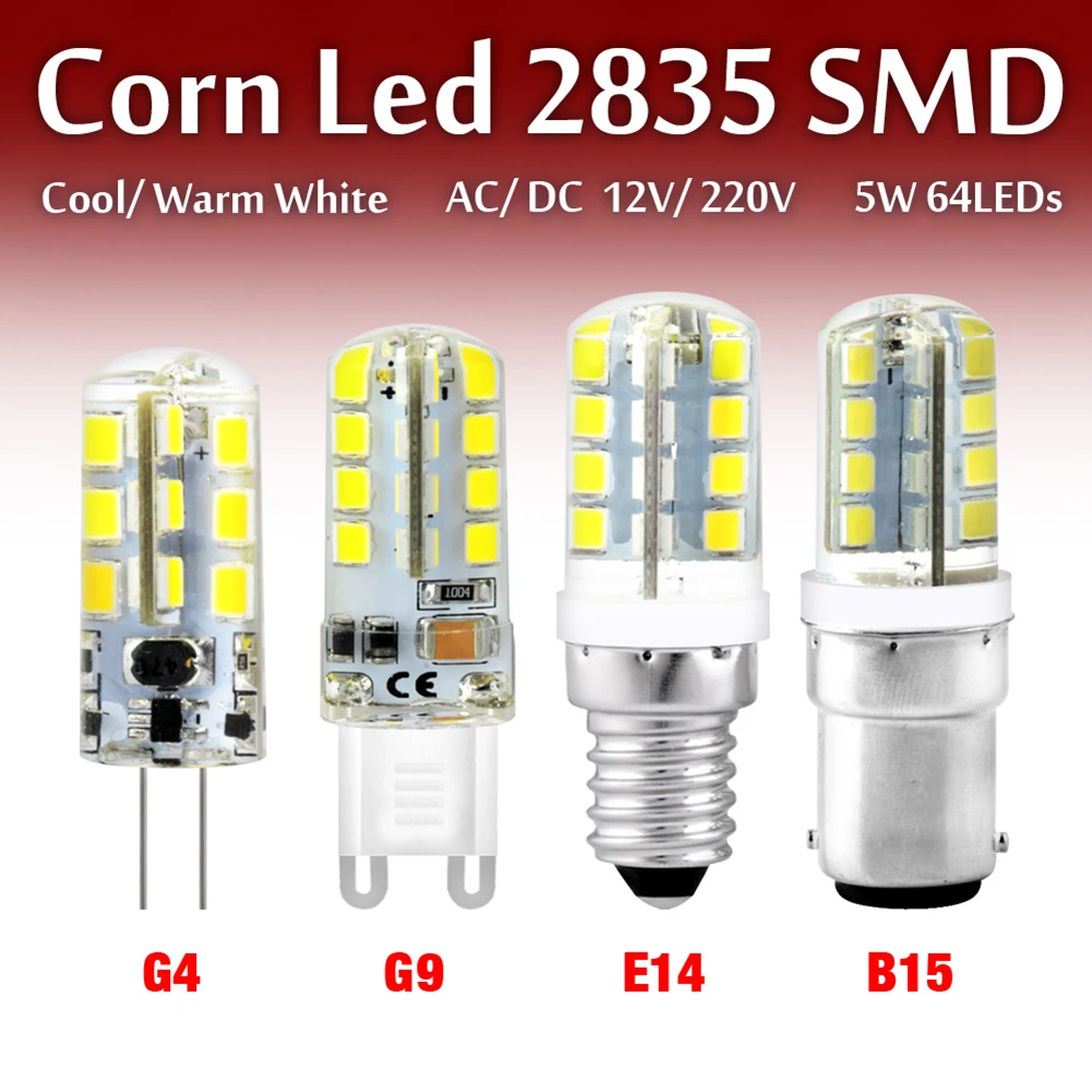 G4 LED Corn Bulb 3w 3.5w 4w 5w 7w 8w SMD 2835 G9 E14 LED Bombillas G4 light DC12V AC220V Degree Replace Halogen led Lamp led| | - AliExpress