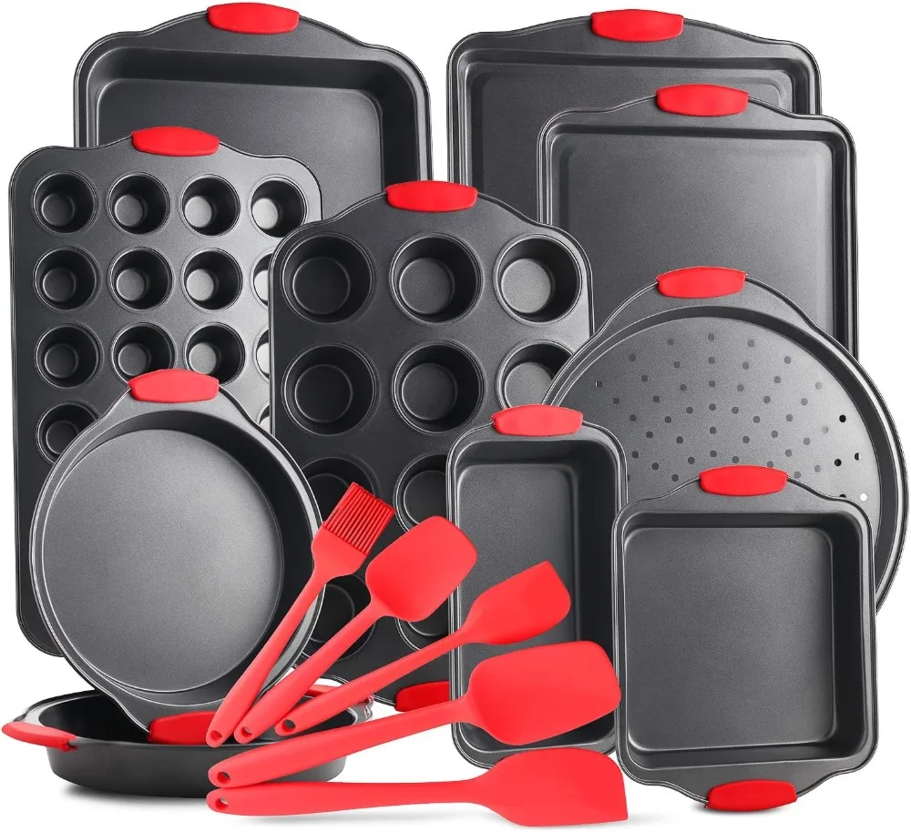 Premium 15-Piece Nonstick Bakeware Set with Muffin Pans, Cake Pans, Cookie Sheets, Loaf... - SKU NBS01603 - UGI Packaging