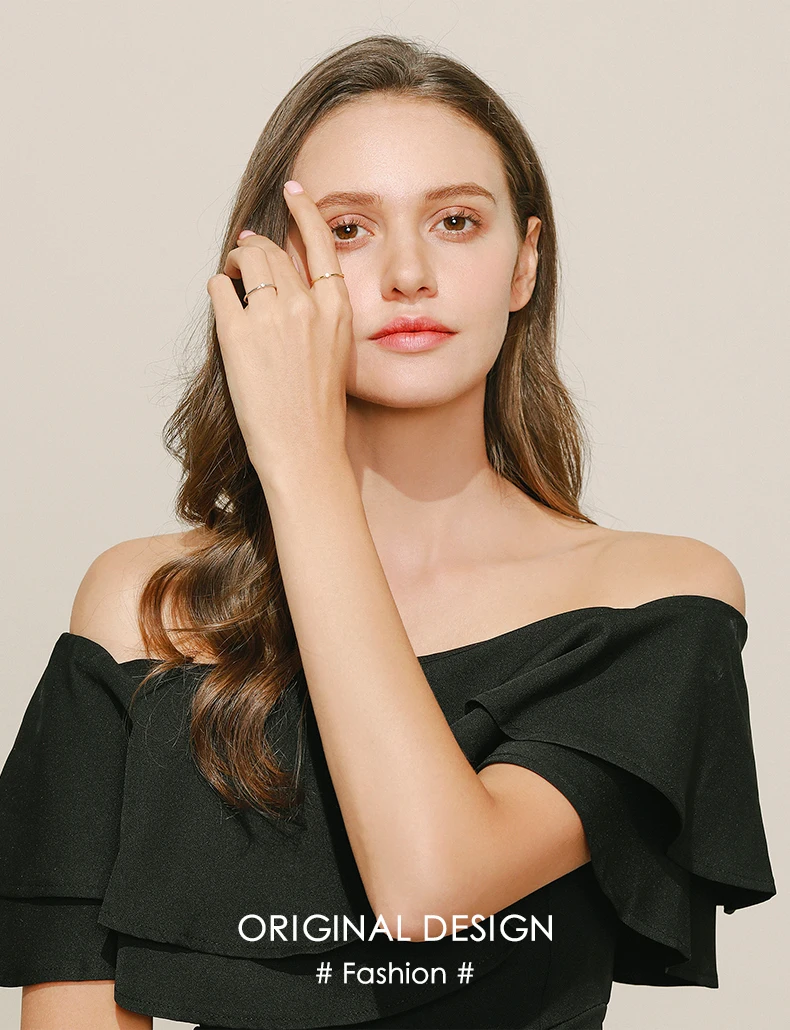 MODIAN Exquisite D Color Round Moissanite Finger Rings 925 Sterling Silver Classic Twinkling Wedding Jewelry For Women Gifts