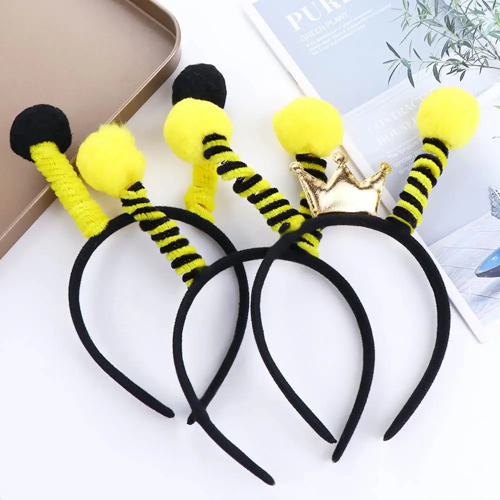 Cartoon Ant Performance Decoration Props Animal Hair Hoop Korean Style Headwear Bee Tentacle Headband Children Hair Accessories
