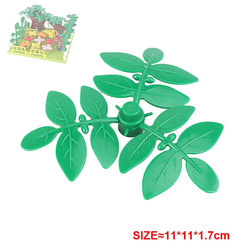 Large Building Blocks Bathroom Furniture Bathtub Sink Mirror Table and Chair Toilet Bed Food Flowers Trees Children's Gifts City - Image 4