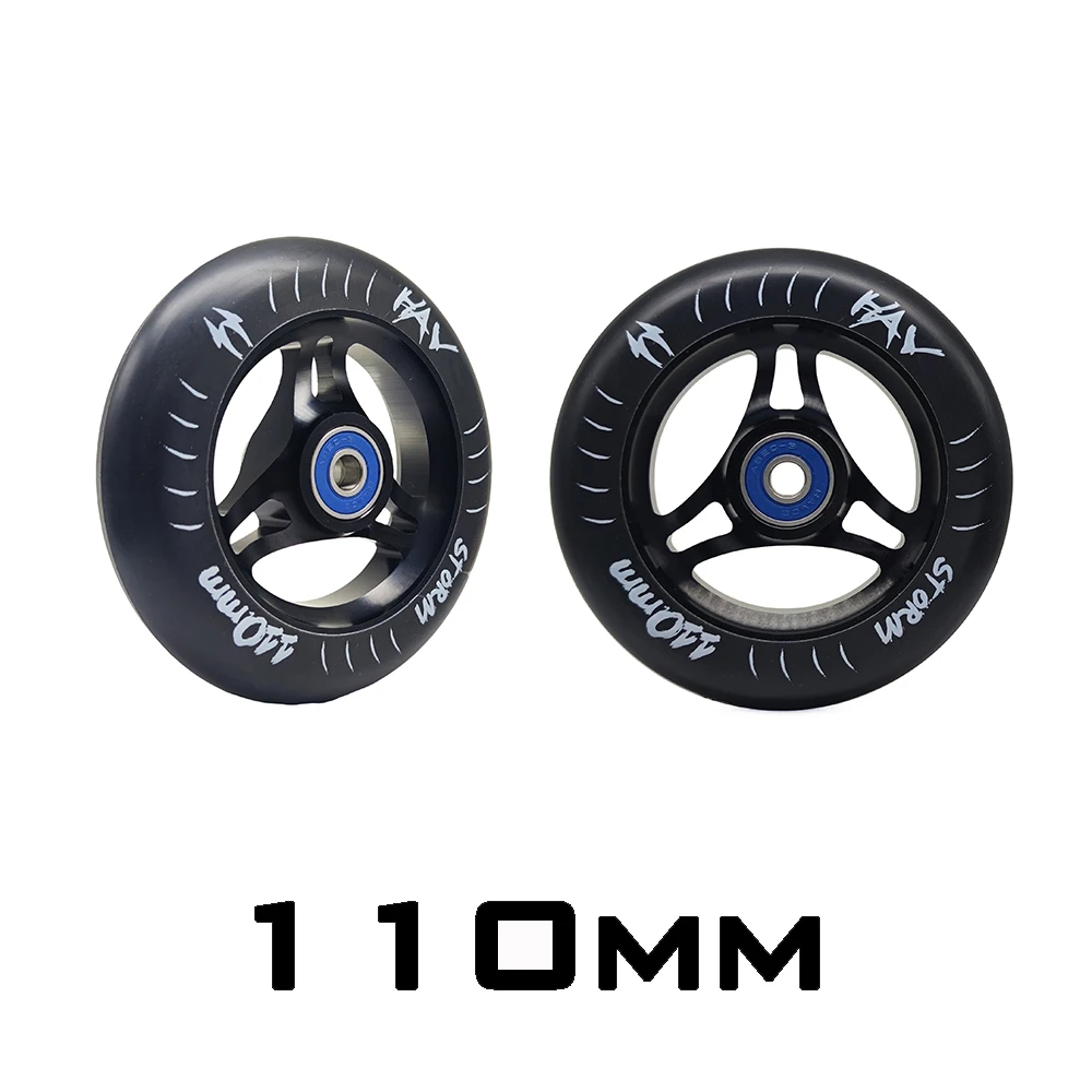 Premium Replacement Scooter Wheels with Bearings & Bushings - Set of 2