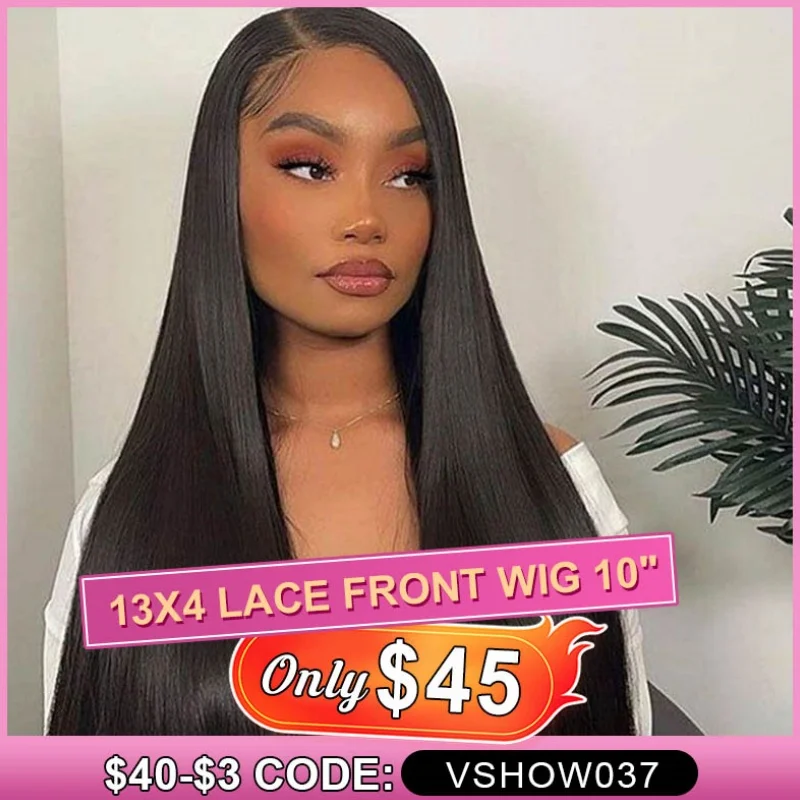 VSHOW Bone Straight 13X6 HD Lace Frontal Wig Raw Virgin Indian Human Hair Wig For Women 4x4 Lace Closure Preplucked Wigs On Sale kissu lace closure wig bone straight lace front wig peruvian lace frontal human hair wigs for black women 4x4 closure wig