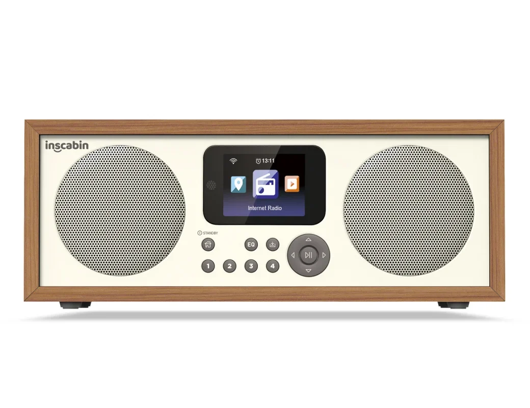 Dual Channel Wooden Audio Network Radio with Bluetooth