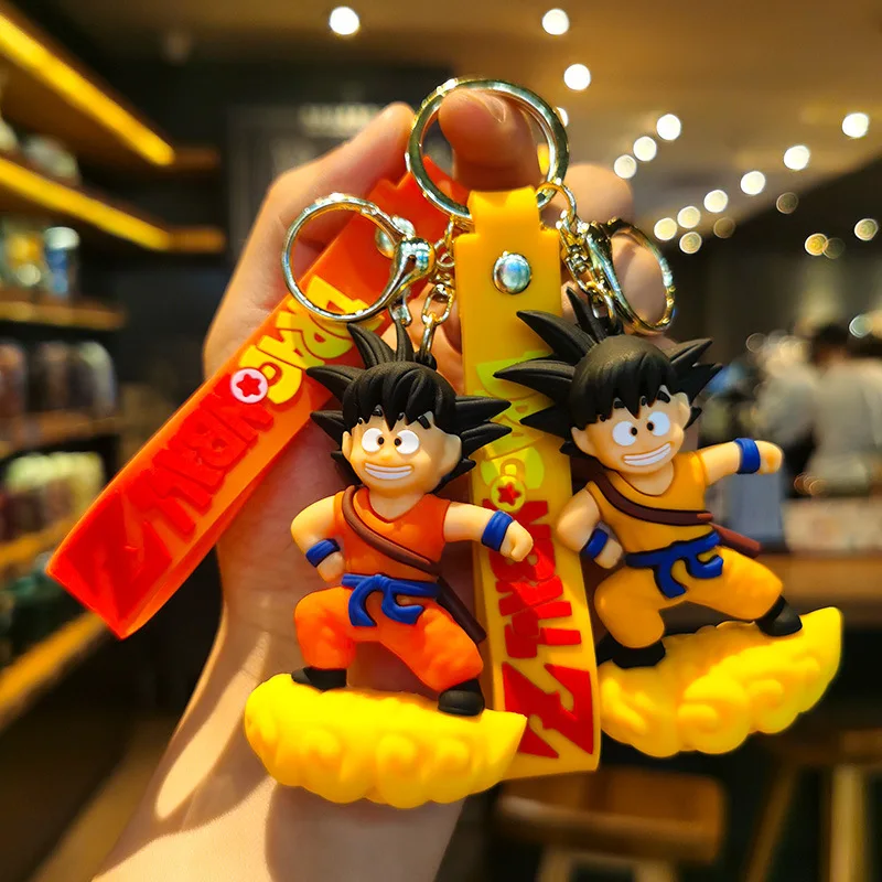 

Dragon Ball Keychain PVC Cartoon Anime Figure Trunks Son Goku Piccolo Buu Vegeta Key Chain Keyring Bag Pendant Kid Birthday Gift