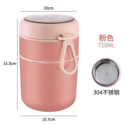 Dropship 530/710ml Stainless Steel Lunch Box Food Cup With Spoon Thermo  Lunchbox Thermal Jar Insulated Soup Container Breakfast Tableware to Sell  Online at a Lower Price