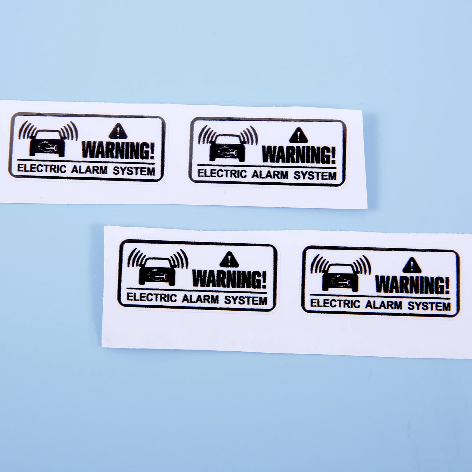 4/8 pcs Car Sticker Warning Electric Alarm System Self-adhesive 3.6x1.6cm Waterproof Cover Scratch/Dirt Outdoor Auto CV Truck