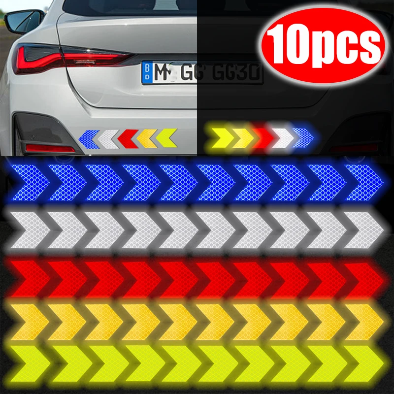 

Car Arrow Indication Reflective Safety Sticker Night Anti-collision Warning Conspicuous Tape Suitable for Car Luminous Film