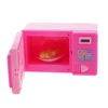 Children Role Playing Toys Household Furniture Microwave Pink 2