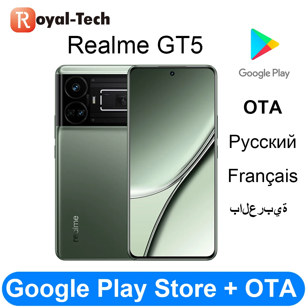  Original Realme GT5 5G Smartphone 6.74" 1.5K Screen 144Hz Snapdragon 8+ 50MP Triple Camera IMX890 OIS 150W / 240W NFC OTA 