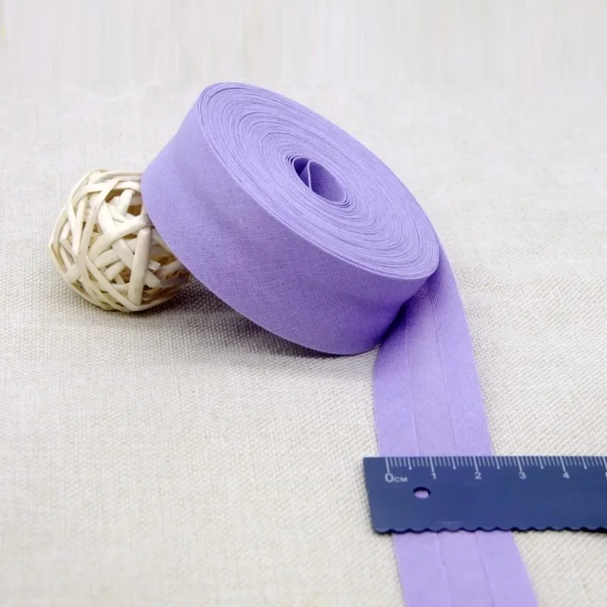 Premium Cotton Folded Bias Tape - 25mm Fabric Binding for Sewing Projects (5 Meters)