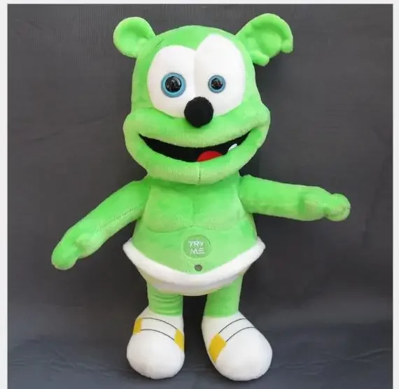 High quality Plush Gummy Bear 30cm Cartoon Blue Eyes with Voice Pet Funny Sounding Lovely Doll Toys Birthday Best Gifts For Kids