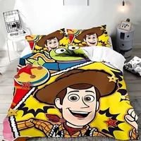 Ensemble de literie Anime S-tory Home, housse de couette, taie d'oreiller, cadeau pour enfants, lit simple ou double pour adulte, grande taille, housse de couette à fermeture éclair 2