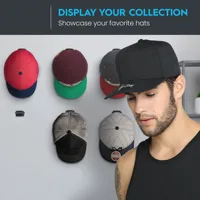 5/10PCS Adhesive Hat Hooks for Wall Hat Holder Organizer for Baseball Caps Hat Rack No Drilling Multi Purpose Strong Hat Hangers 4