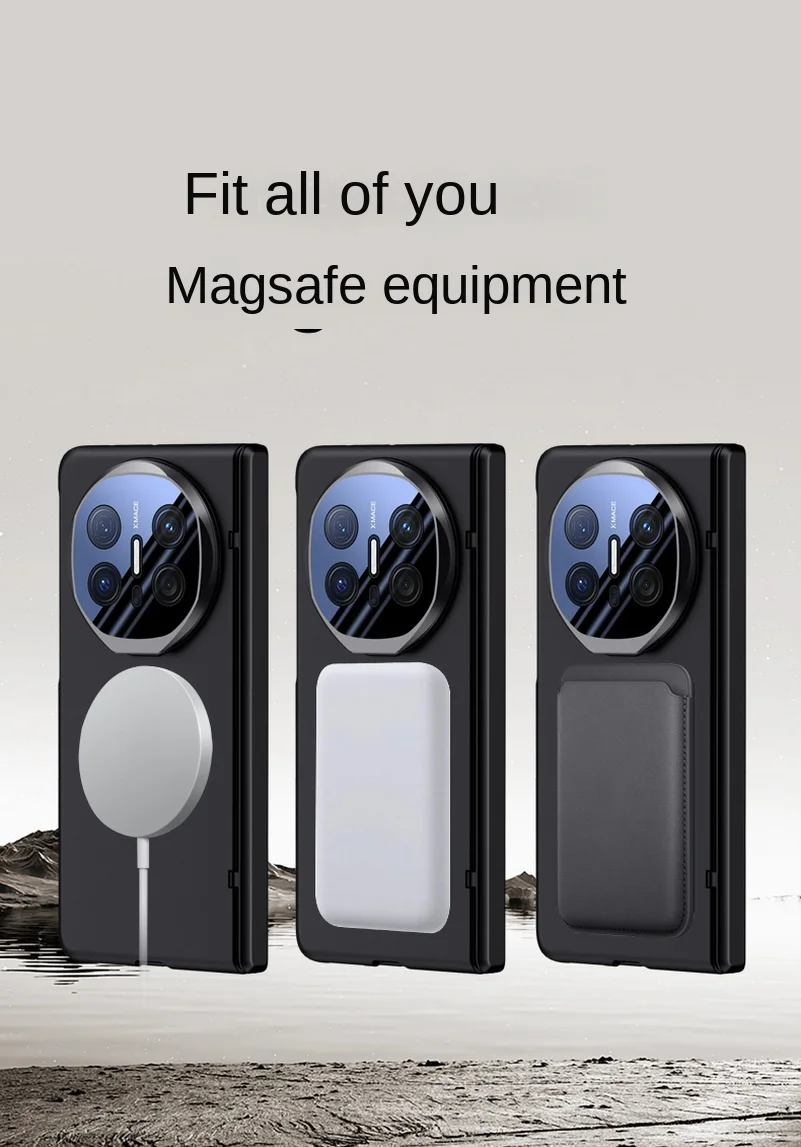 MagSafe Magnetic Privacy Tempered Glass Protective Case with Spring Hinge Holder