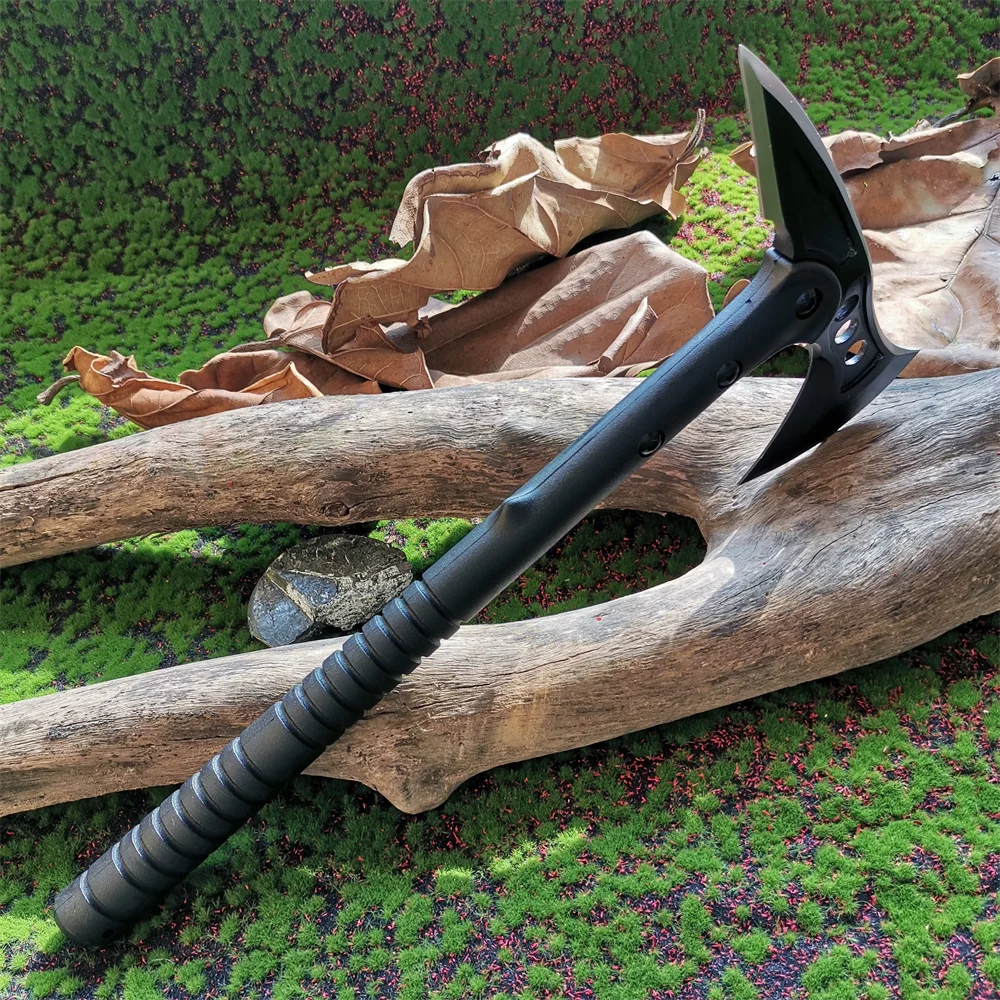 High Hardness 57HRC Stainless Steel Tactical Axe with Black Nylon Handle - Ideal for Outdoor Survival, Camping, Hunting, and EDC 2