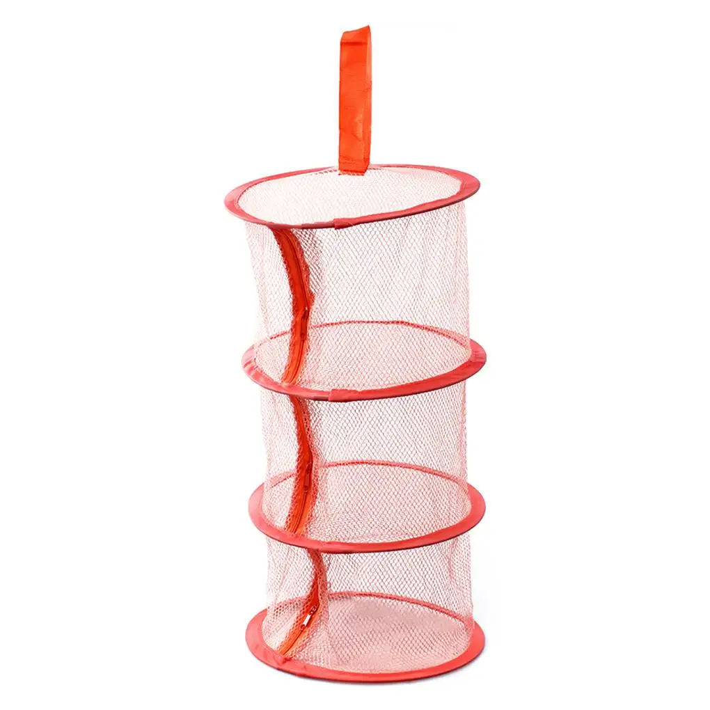 Drying Rack 3 Layers Zipper Bra Drying Basket Net Mesh Hanging Dryer for Plant Hydroponics Flowers