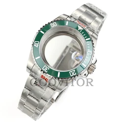 Silver 40mm Solid Stainless Steel Watch Case with Waterproof Brushed Oyster Bracelet for 40mm (C2 Brushed Oyster)