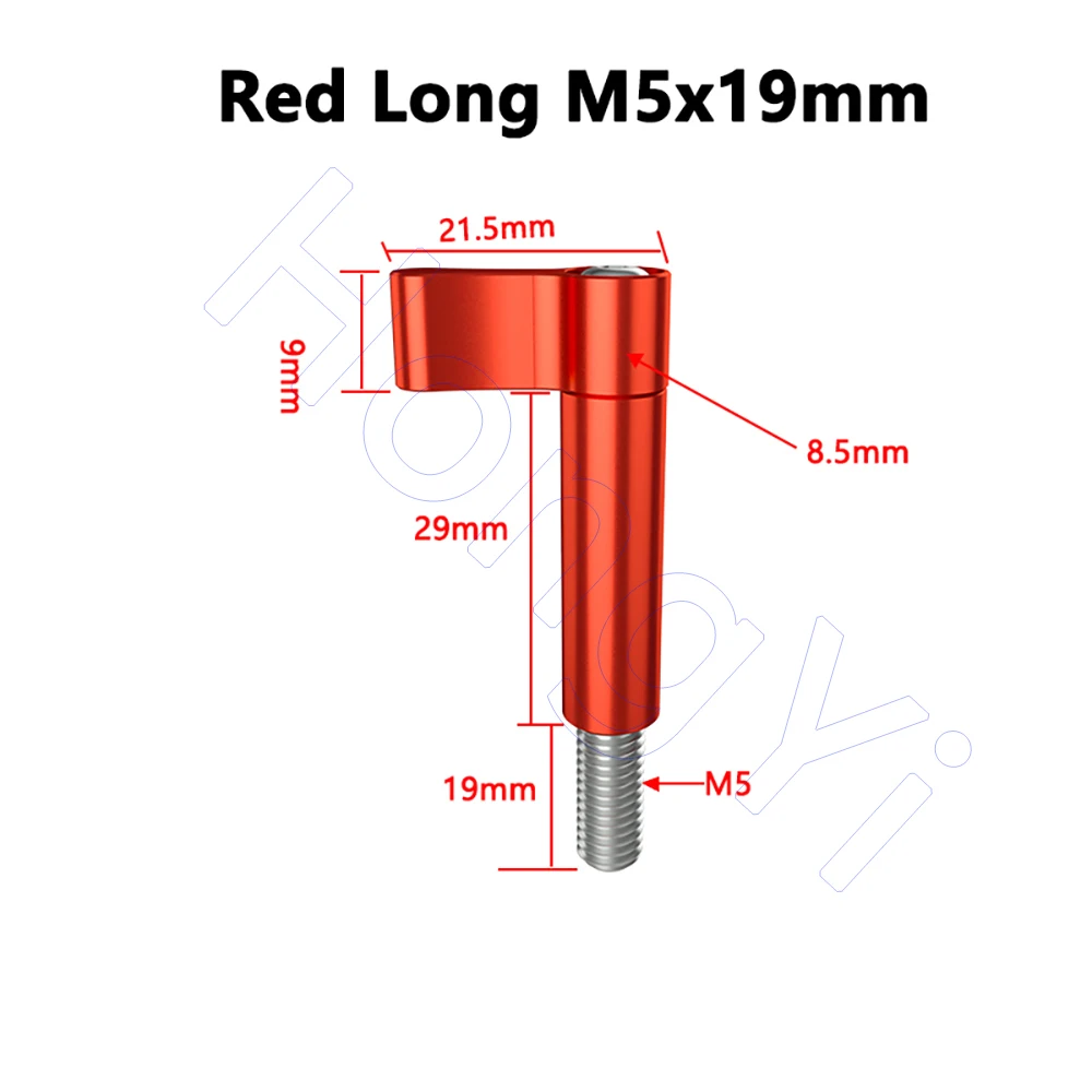 Red Long M5x19mm