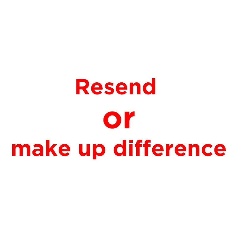 

Resend or make up difference ,Special web page for making up difference or freight