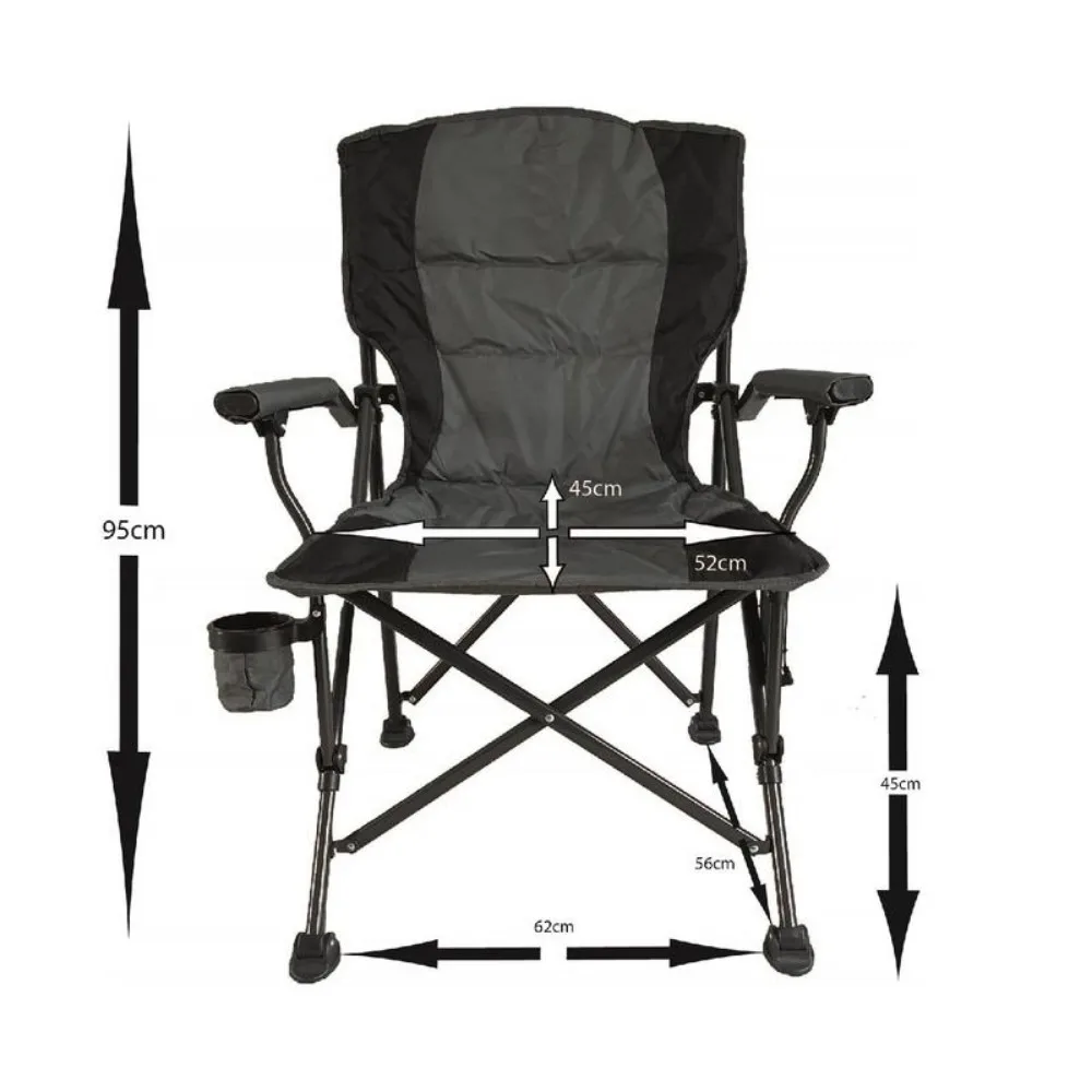 

Leisure Folding Camping Outdoor Chair With Heated Seat & Back With Storage Bag Deck-chair Picnic Tent Long Chairs Camp Bed Beach