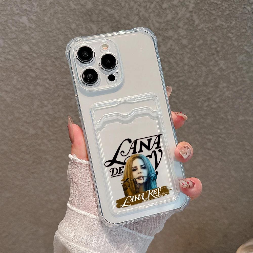 thumbnail image 1 of Funda de sujeción de tarjeta de cantante Kraft Lana Del Rey para iPhone 15 14 13 12 11 Mini Pro Max X XR XSMax 6S 6 7 8 Plus SE20, cubierta anticaída, 1 of 5