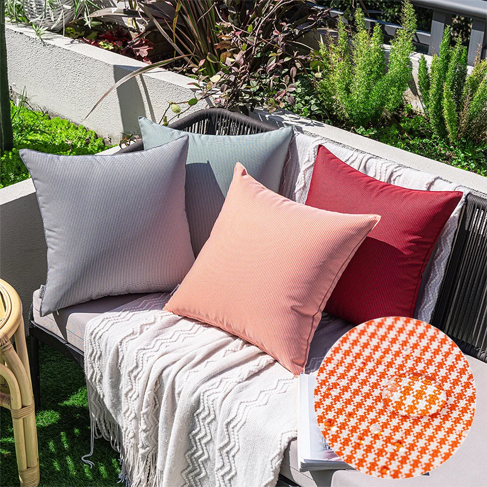 

Pillow Outdoor Cover Waterproof Plaid Cushion Pillowcase Solid Case Color Sport Camping Decor Backrest Oxford Cloth Pillowcase