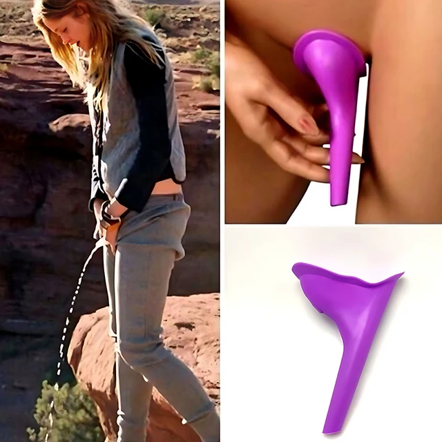 Reusable Silicone Funnel Set 1PC Pink/Purple Silicone Stand Up Pee Funnel with Random Color Storage Box Travel Camping Hotel ZYF 5