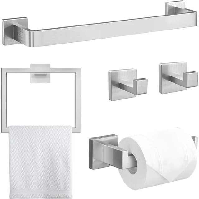 POKIM Brushed Nickel Toilet Paper Holder Wall Mounted for Bathroom