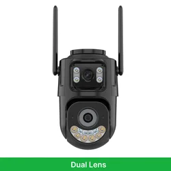 Ultra HD Triple - Lens Outdoor WiFi Security Camera with Auto Tracking - Dual Lens