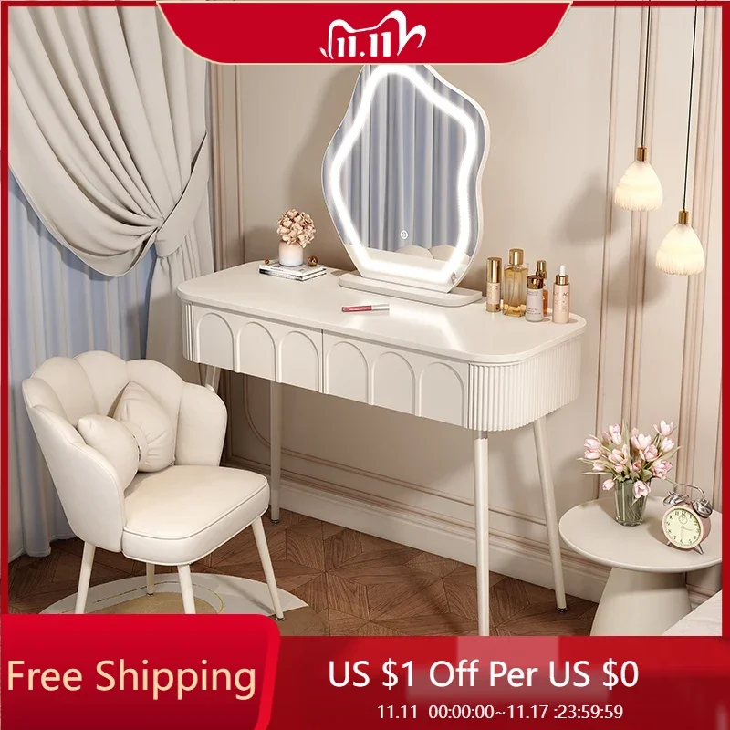 

Study Bedroom Vanity Table Makeup Mirror Desk Chair Dressing Table Light Console Sideboards Vestidores Lounge Suite Furniture