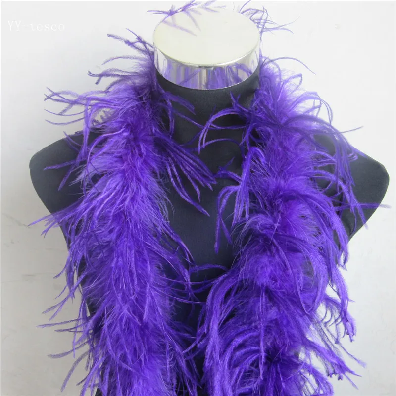 Wholesale 2 Meter fluffy ostrich feather boa skirt Costumes/Trim for Party/Costume Craft ostrich feather in wedding decorations