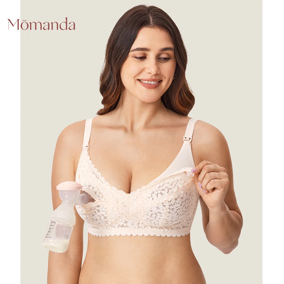 Momanda Lace Hands-free Pumping Bra Nursing Maternity For Pregnant Women  Underwire All In One Breastfeeding Maternal Support - Maternity & Nursing  Bras - AliExpress
