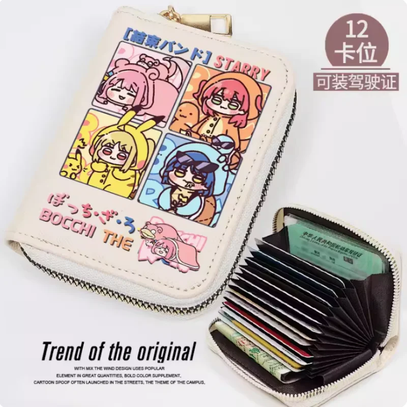 Anime BOCCHI THE ROCK! Kita Ikuyo Gotoh Hitori  Zipper Fashion Wallets PU Purse Card Holder Money Bag Cosplay Gift B346