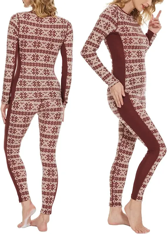 100 Merino Wool Base Layer Set Women Merino Wool Top And Bottoms