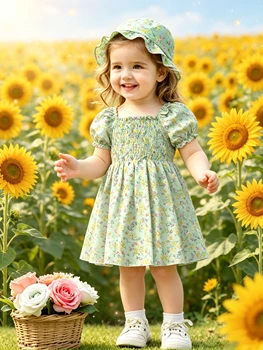 Floral Cottage Girls Dress 1