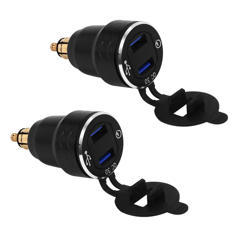 2X Caricatore Usb Per Moto Doppio In Lega Di Alluminio Quick Charge 3.0 Per Caricatore Moto Bmw Per Triumph Tiger Ducati