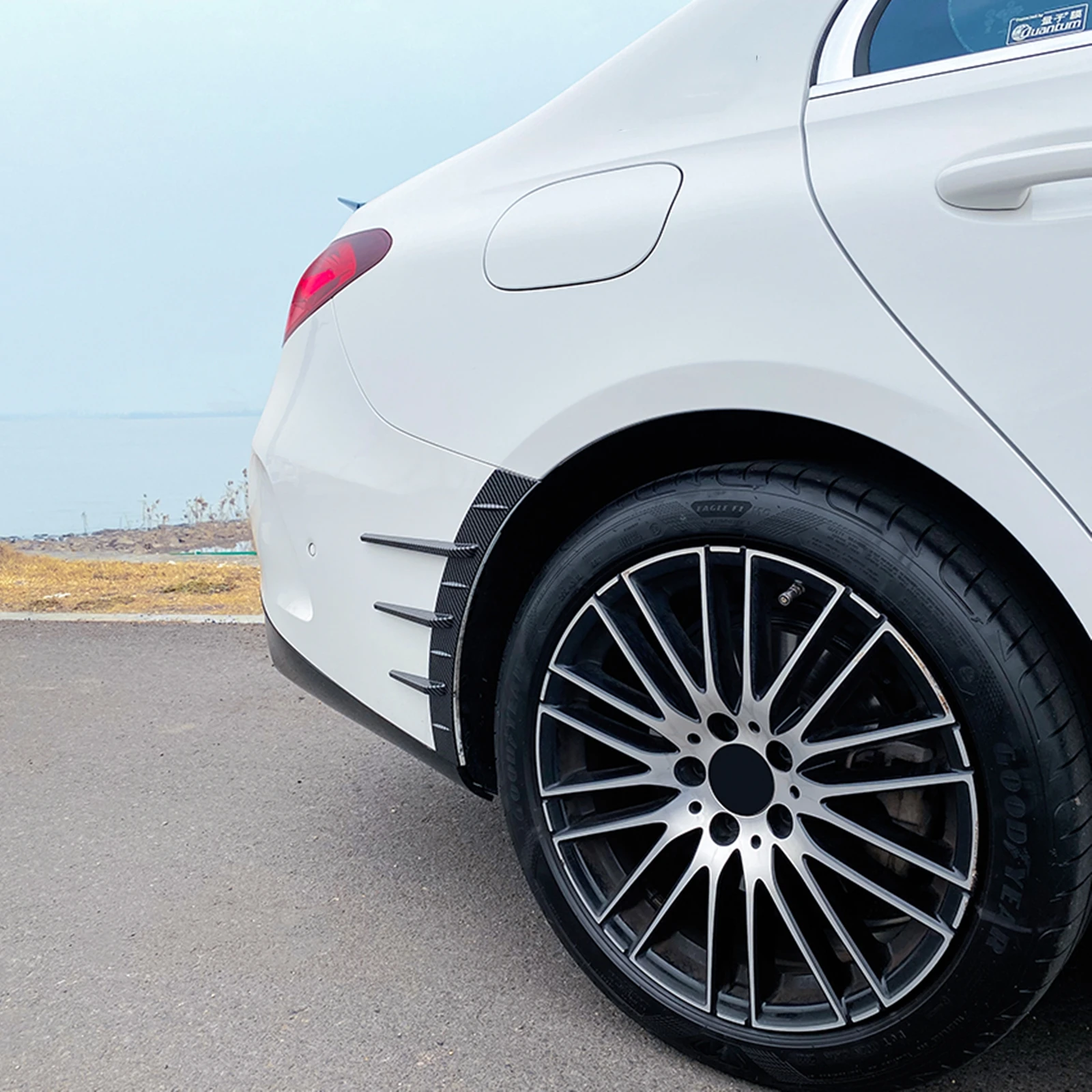 메르세데스 벤츠 C 클래스 W206 C200 C260 C300 C43 AMG 라인 2022-2024용 사이드 카나드 휠 펜더 커버 트림