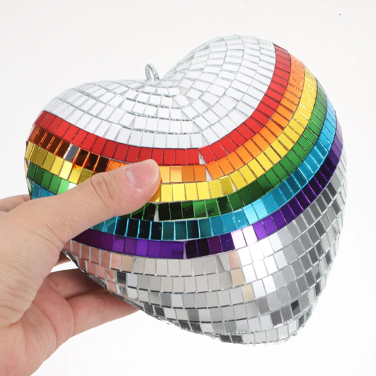 Heart Shaped Disco Ball Reflective Mirror Ball Hangings Disco Ball Ornaments Mirror Disco Ball for Wedding 5