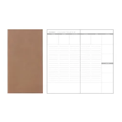 Kraft Paper Planner & Journal: 64 - Page Lined, Blank, and Dot Grid Notebook (Weekly Plan)