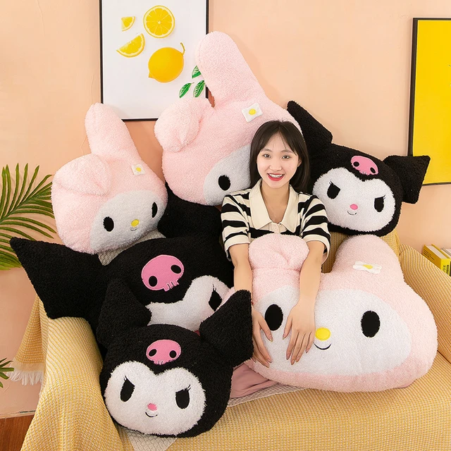 Big Size Sanrio Kuromi Peluche Plush Toy Melody Stuffed Doll Girlish Room  Hello Kitty Pillow Sofa Cushion Xmas Gift For Girl - AliExpress