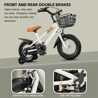 Enfants pour filles âgés de 3 à 7 ans avec panier à roues d'entraînement enfants vélos pour filles de 14 pouces 3