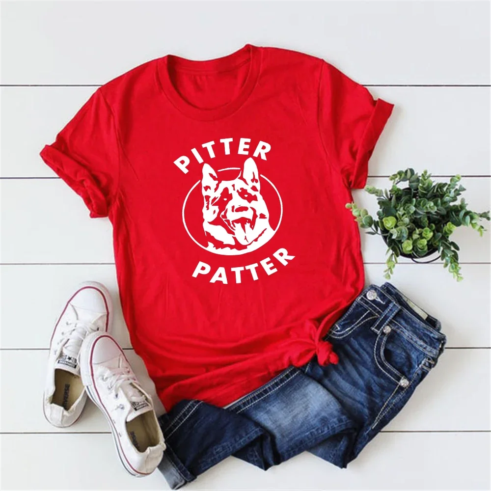 

Y2k Short Sleeves Sunmmer T Shirt Letter Kenny Pitter Patter Shirt Lets Get At Er Tee Funny Dog Lover Clothing Female Casual Tee