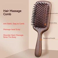 Sandalwood Airbag Massage Comb Scalp Care Curly Hair Household Anti-static Hair Loss Board Large Natural Wooden Brush 2