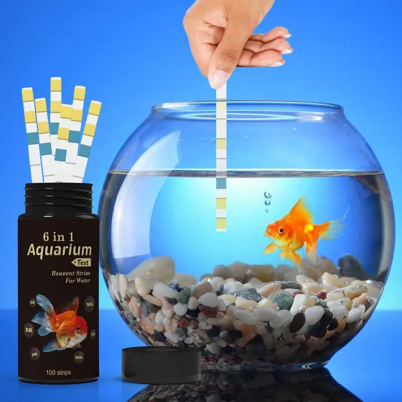 Aquarium Water Test Kit Ph Detector 50pcs Strips Well And Tap Water Test For Hardness Freshwater Saltwater Test Strips Pet Tools 100pcs upgrade 14 in 1 drinking water test strips ph hardness alkalinity lead copper iron mercury bromine nitrite test